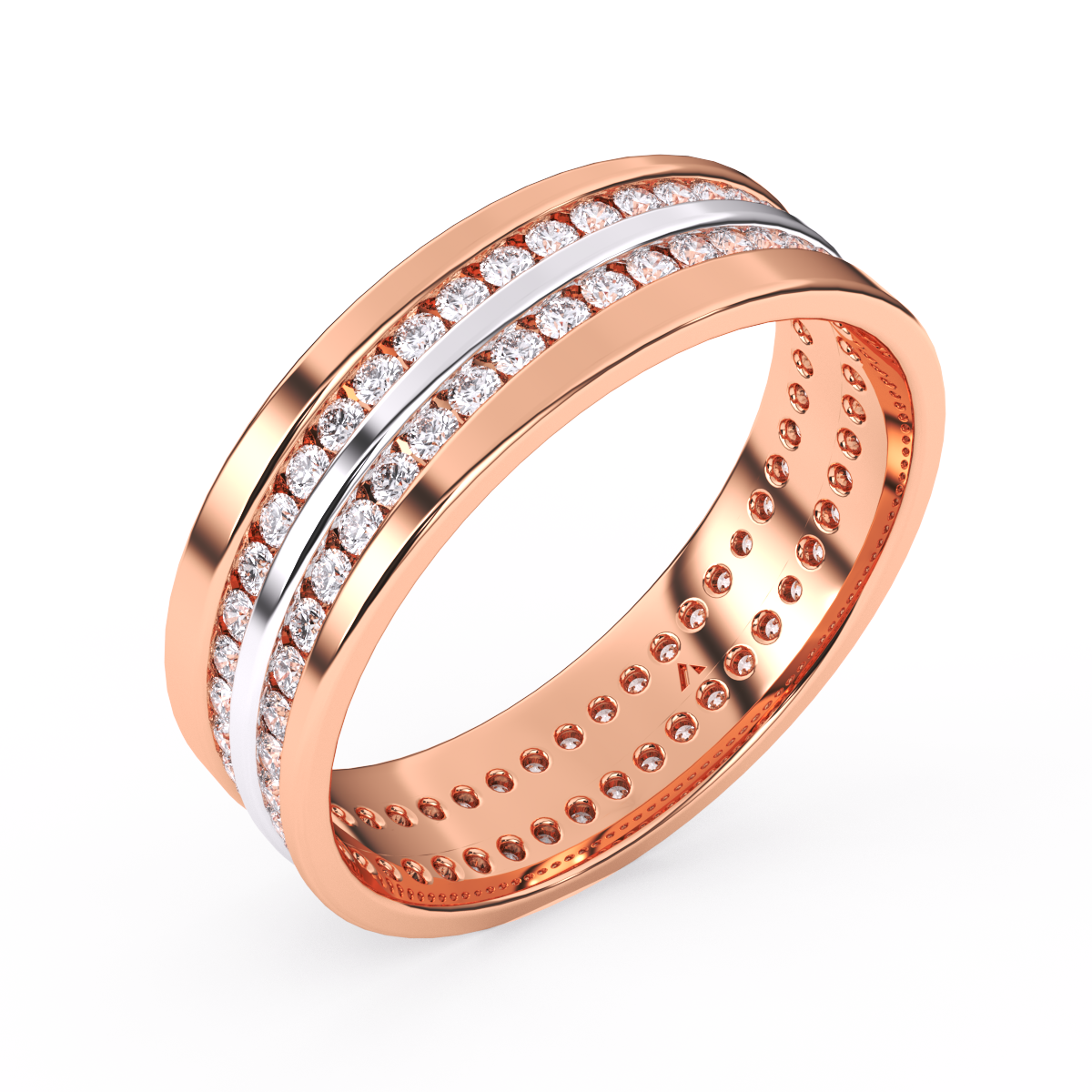 Two Row Promise Wedding Women Band